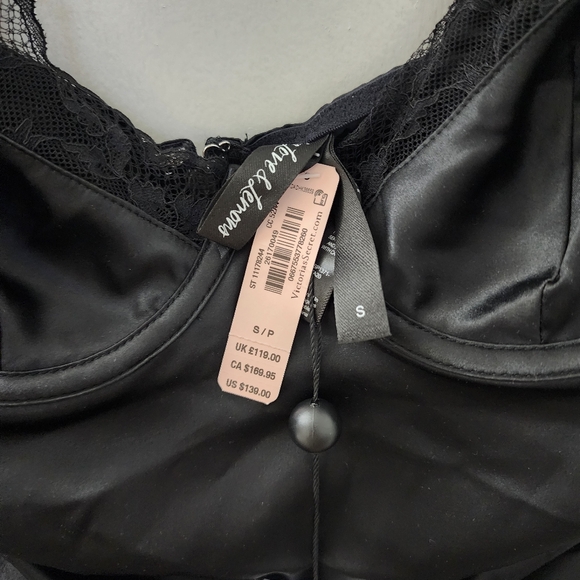 NWT For Love and Lemons Black Inez Sexy Satin Dress SIZE SMALL - Picture 7 of 8